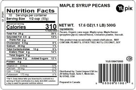 Yupik Maple Syrup Pecans close-up of caramelized coating and texture