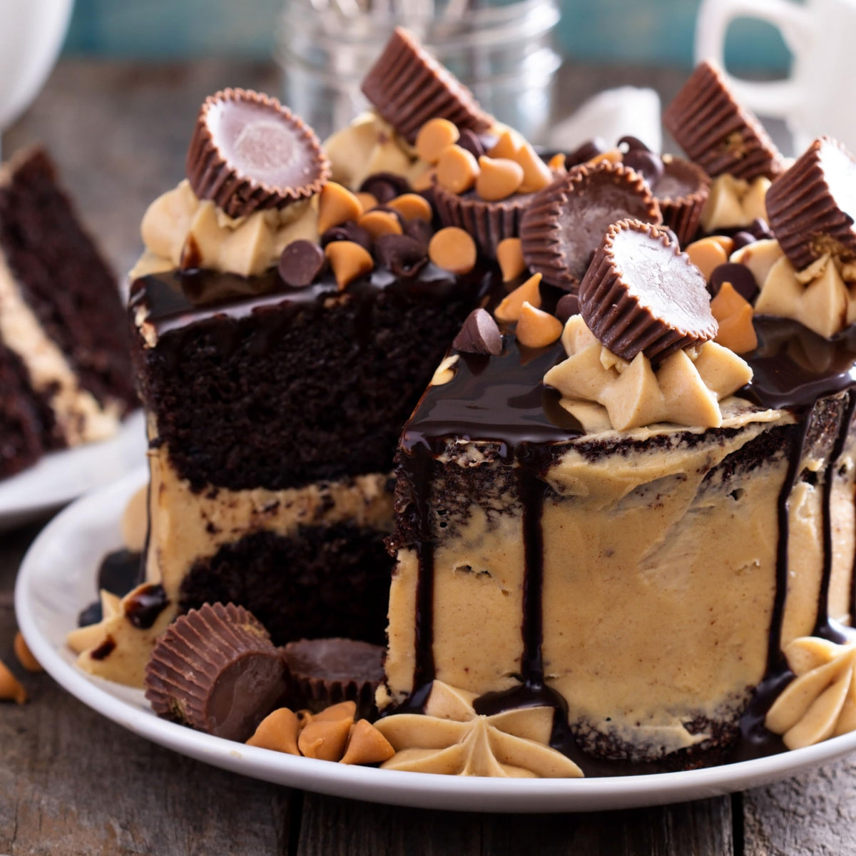 Yupik mini peanut butter cups creamy filling shown in cross-section