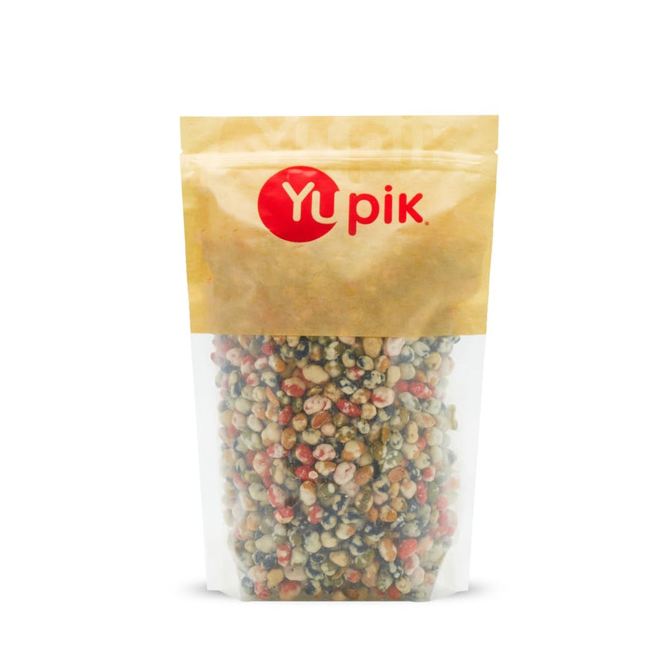 Yupik Mix Wasabi Beans in a bowl, crunchy vegan snack rich in protein.