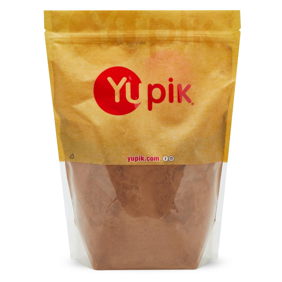 Yupik natural cocoa powder unsweetened in a 2.2 lb bag for baking and beverages