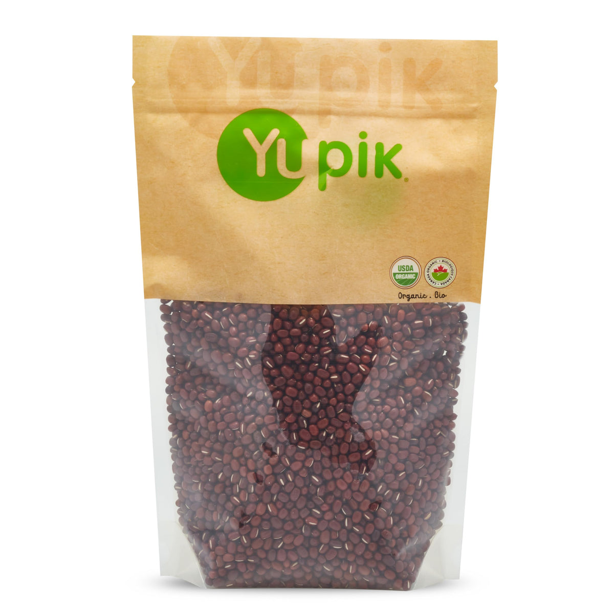 Yupik Organic Adzuki Beans package front, ideal pantry staple.