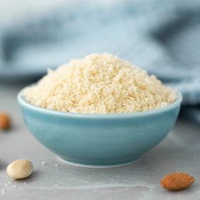 Yupik Almond Powder on kitchen counter for quick nutty flavor boost.