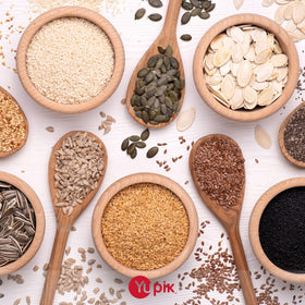 Yupik Organic Ancient Black Rice Mix uncooked grains in a bowl reveal the blend.