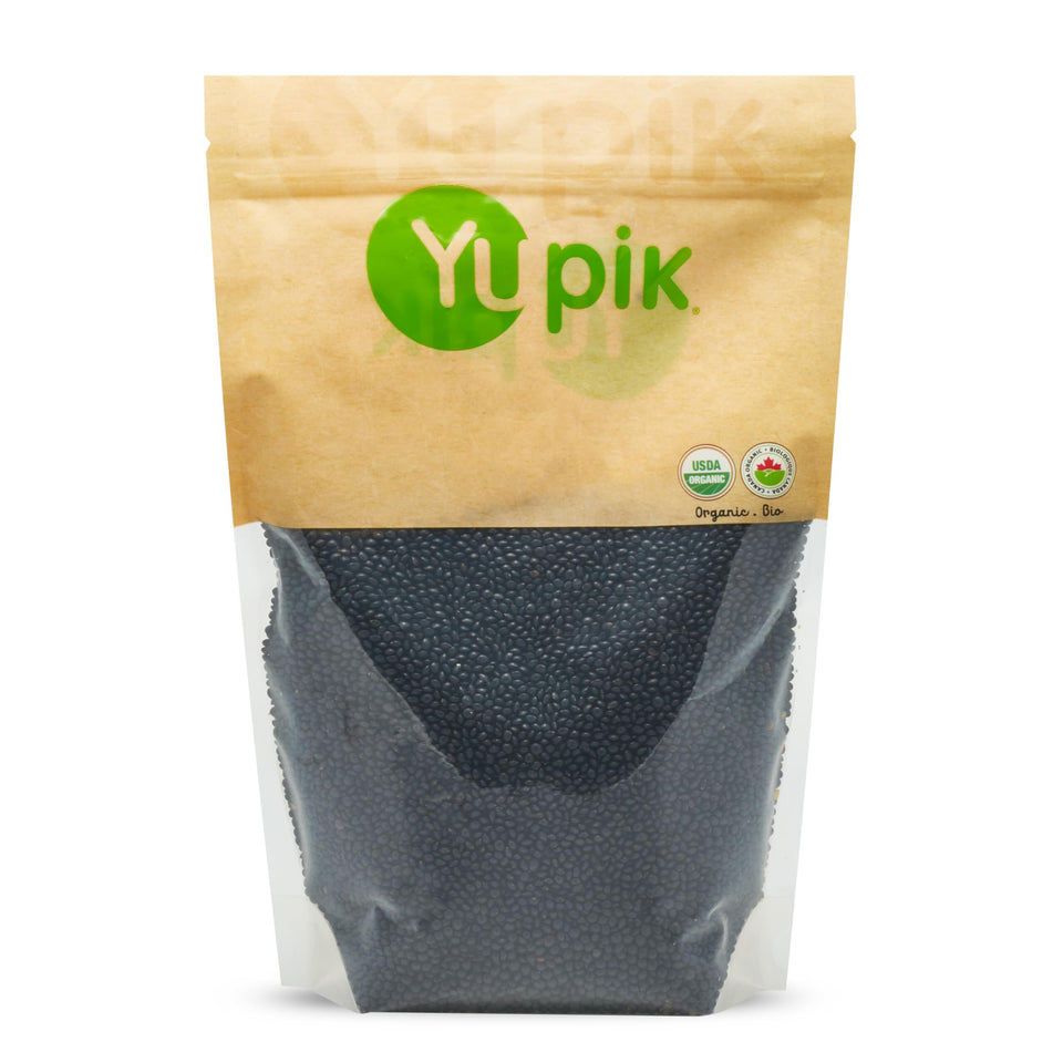 Yupik organic black Beluga lentils packaging, protein-rich pantry staple.