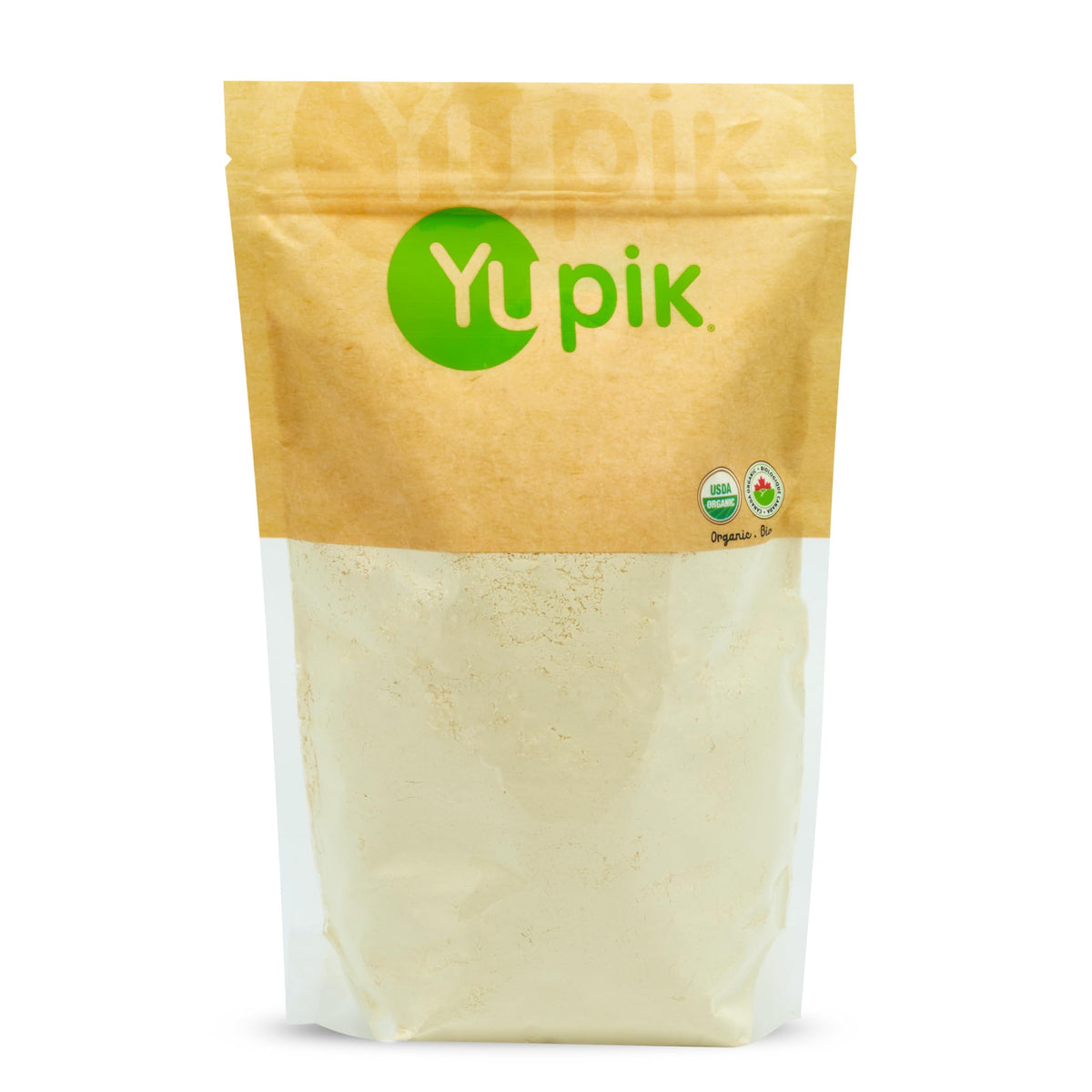 Yupik organic chickpea flour bag front, gluten-free baking base