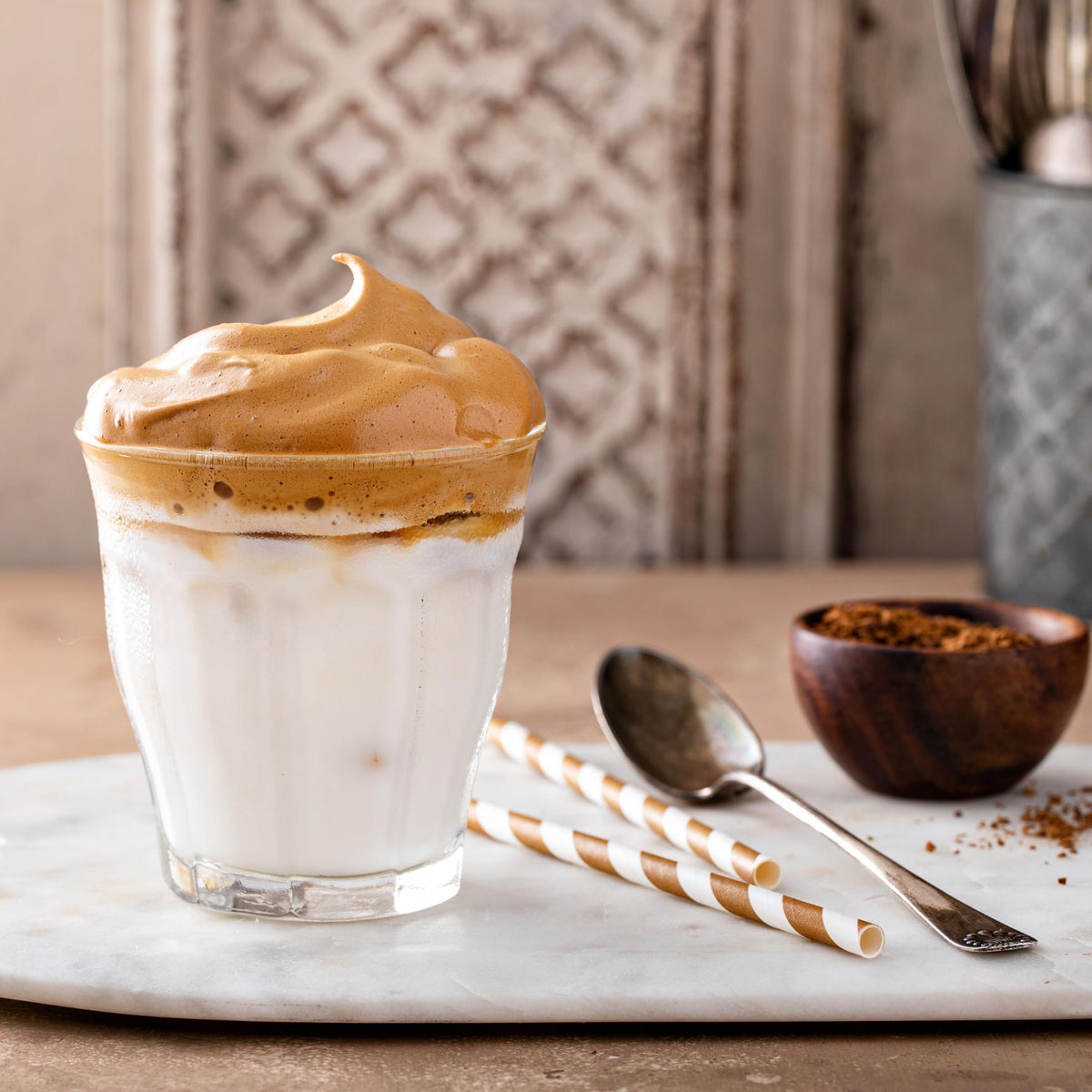 Yupik sugar sprinkled as a topping in yogurt