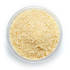 Yupik Organic Couscous steeping in warm water for quick tender results
