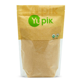 Yupik organic maple sugar 1lb pack, close view for natural sweetness in baking