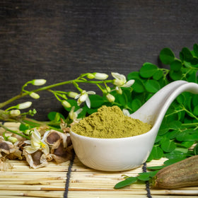 Yupik Organic Moringa leaf powder used in baking for color and depth