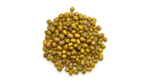 Yupik Organic mung beans rinsing before soaking, preparing for cooking.