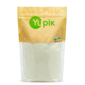 Yupik Organic Oat Flour bag ready for baking, gluten-free and fiber-rich.