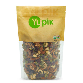 Yupik Organic Protein Boost Trail Mix bag front, convenient on-the-go nutrition.