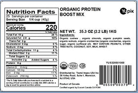 Yupik Organic Protein Boost Trail Mix serving idea, nourishing snack for workouts.
