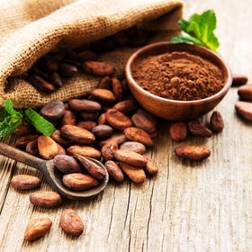 Yupik organic raw cacao beans support fiber and iron.