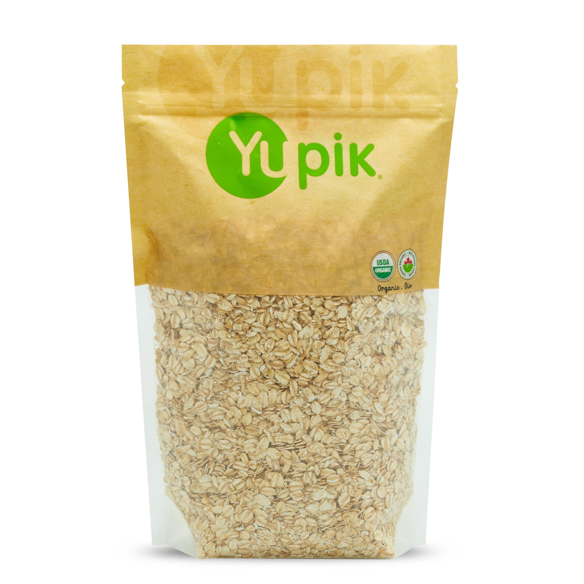 Yupik Organic Regular Rolled Oats packaging for gluten-free use