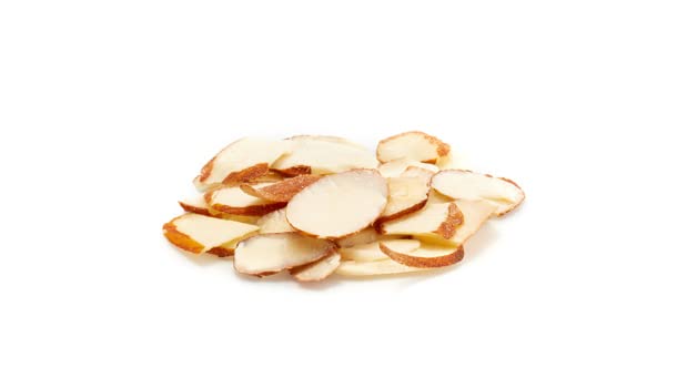 Yupik organic sliced almonds skins in bowl shows versatile use in recipes