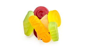 Close-up of Yupik Veggie Wine Gums showing natural fruit juice flavors