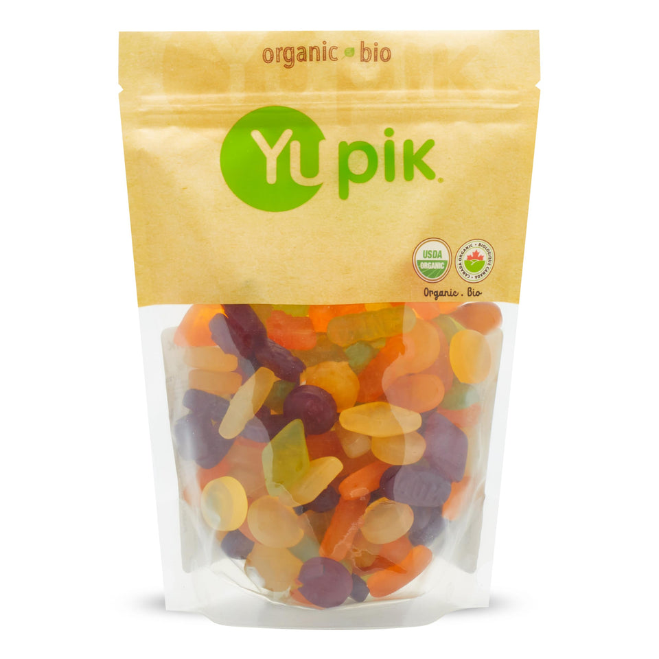 Yupik Organic Veggie Wine Gums pack front highlighting vegan and gluten-free attributes