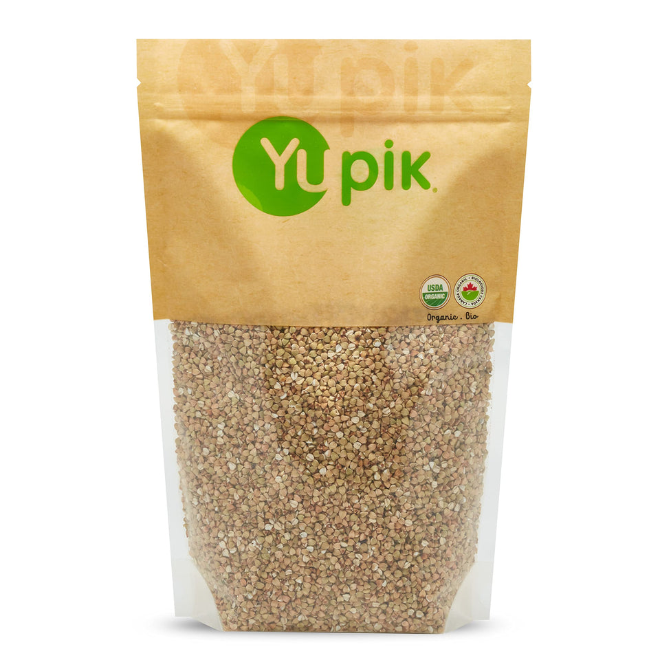 Yupik organic white buckwheat groats package with gluten-free certification for cooking