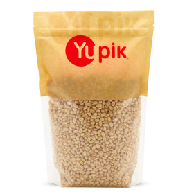 Yupik Pine Nuts packaging close-up showing generous 2.2 lb supply for cooking and baking.