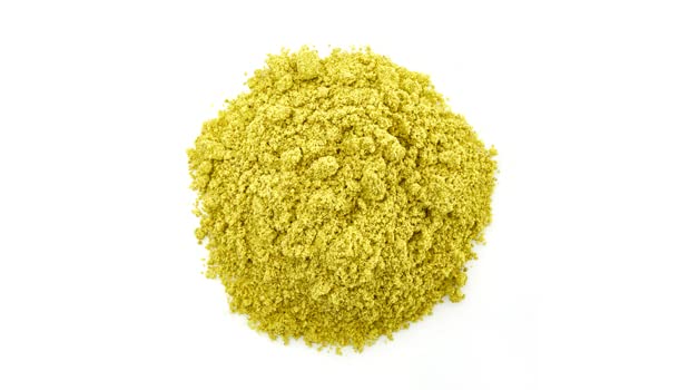 Yupik pumpkin seed protein powder with scoop, easy into smoothies.