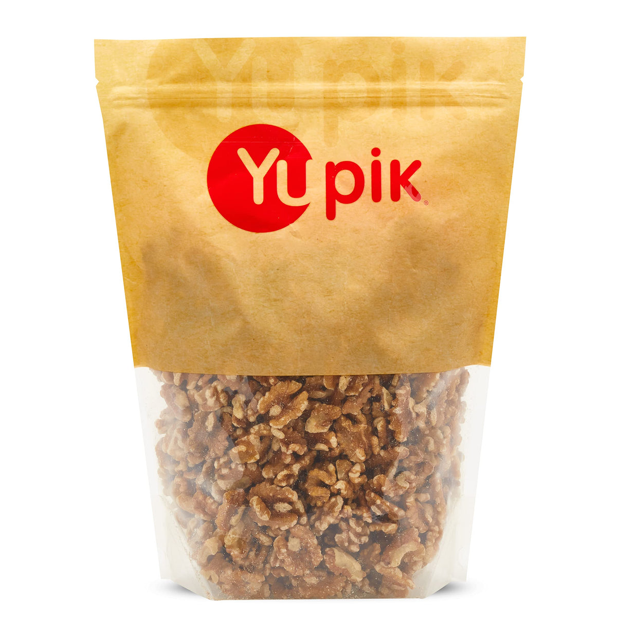 Yupik raw California walnuts halves and pieces, ideal for baking.