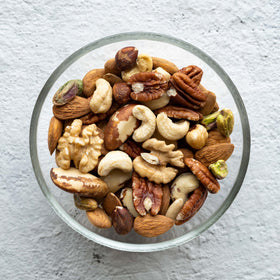 Yupik Raw Mix Nuts in a bowl, showcasing the blend, great for cooking or topping.