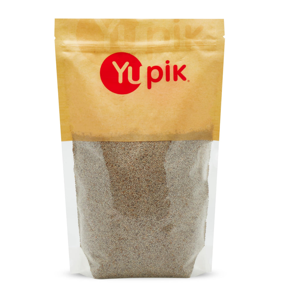 Yupik raw white chia seeds in a 2.2 lb pack for pantry versatility.