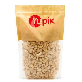Yupik roasted unsalted cashews in a bowl show a crunchy, creamy snack.