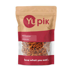 Yupik Salted Sesame Sticks packshot shows a savory vegan snack ready to enjoy.