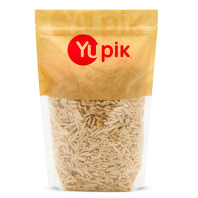 Yupik slivered almonds, blanched and skinless, ideal for baking.