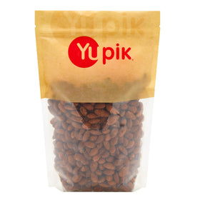 Yupik Smoked Almonds packshot showing whole, crunchy, smoky almonds.