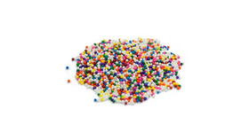 Yupik sprinkles on birthday cake add color and texture.