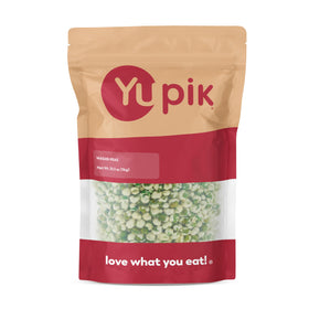 Yupik Wasabi Peas bulk bag showing crunchy snack-ready texture