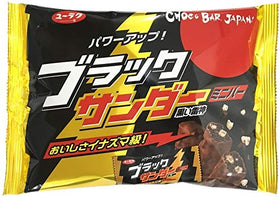 Yuraku Black Thunder mini bars bag front view for on-the-go snacking.