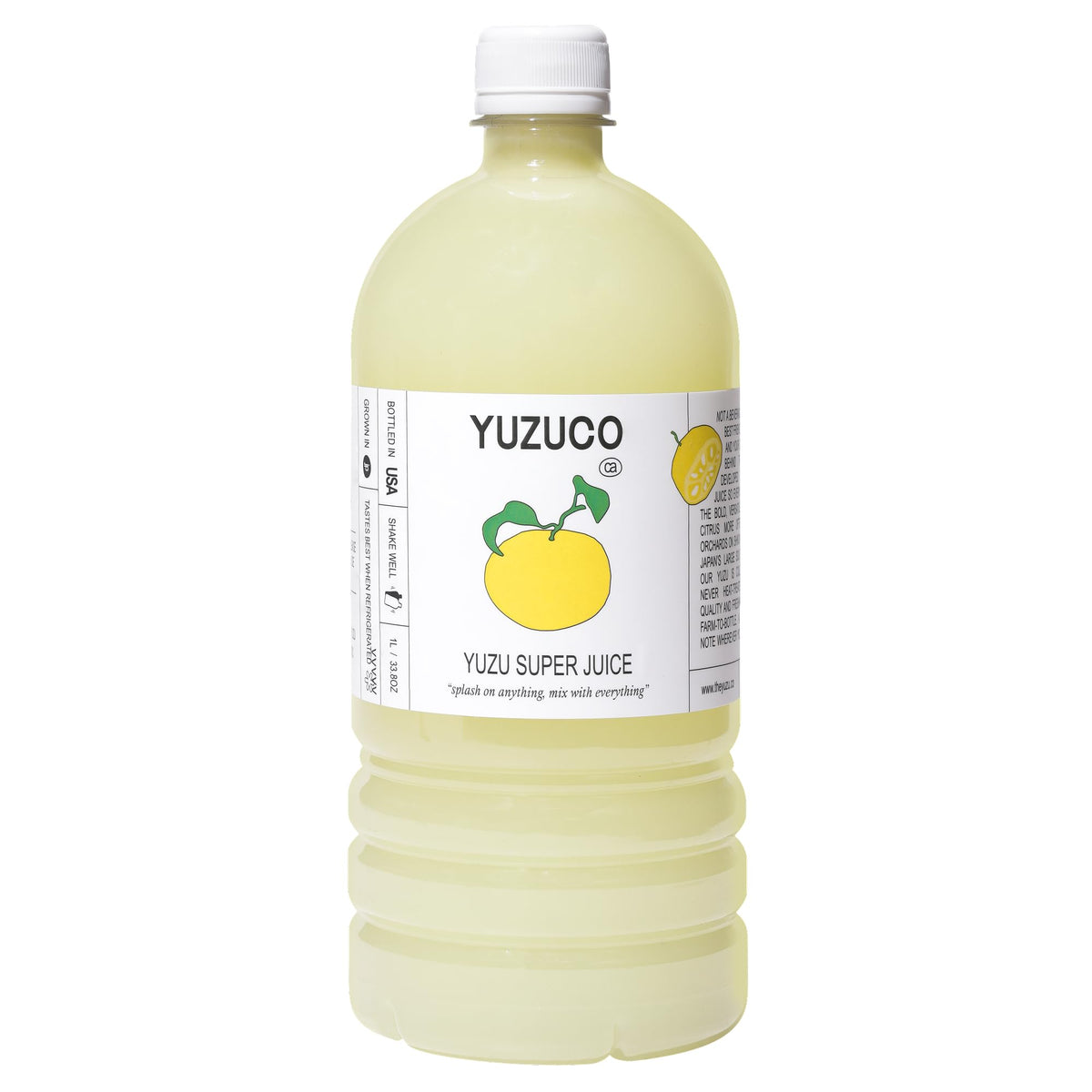 YUZUCO Yuzu Super Juice bottle pour for cocktails and dressings