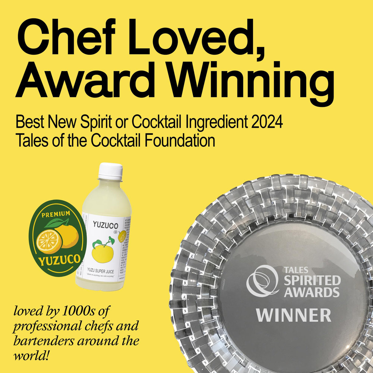 YUZUCO Yuzu Super Juice in a modern kitchen setup ready for recipes