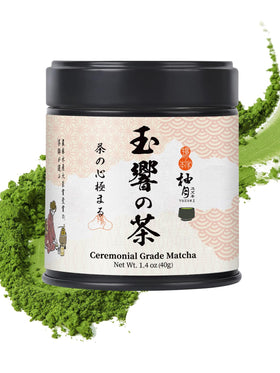 YUZUKI Matcha powder in a 40 g pouch ideal for daily ceremonial rituals.