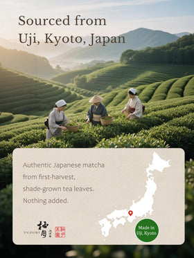 YUZUKI stone-milled powder preserving aroma and color for silky cup