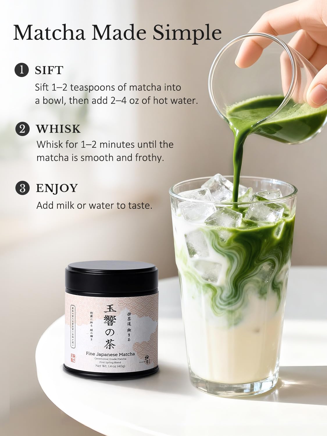 YUZUKI usucha and koicha prep setup for versatile tea.