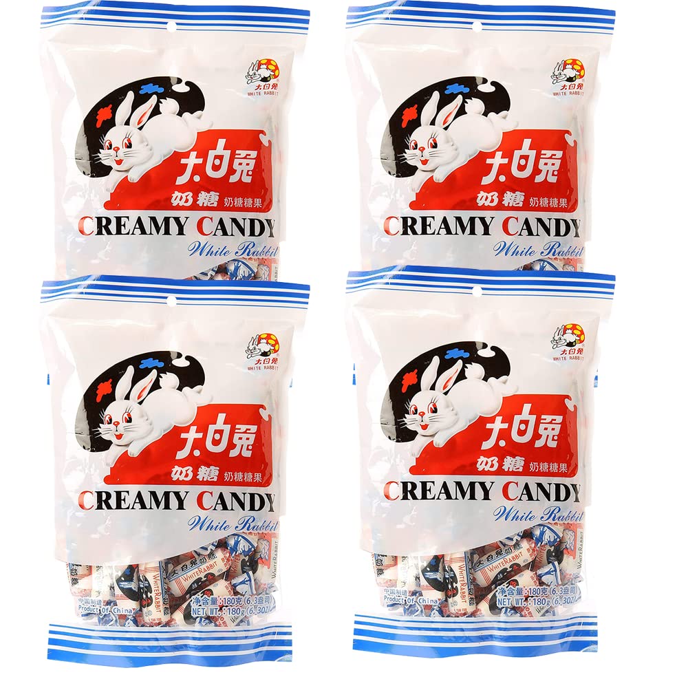 Z. Emma White Rabbit Creamy Candy 4-pack, convenient box for sharing sweet treats.