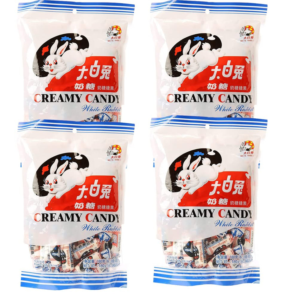 Z. Emma White Rabbit Creamy Candy 4-pack, convenient box for sharing sweet treats.