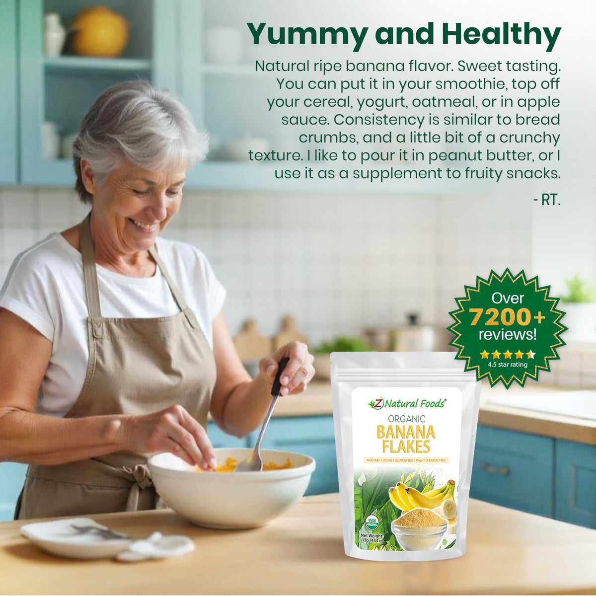 Banana flakes as a fiber-rich, wholesome snack.