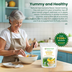 Banana flakes as a fiber-rich, wholesome snack.