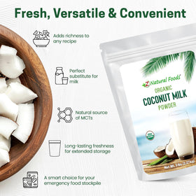 Z Natural Foods coconut milk powder in smoothie bowl, tropical creaminess