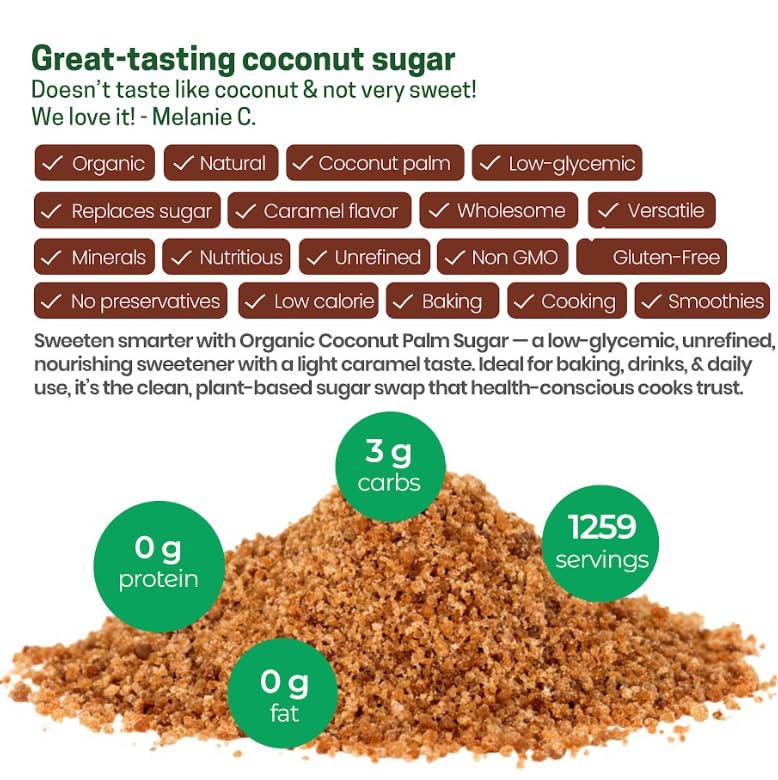 Z Natural Foods coconut sugar drizzle on coffee, adding a caramel note.