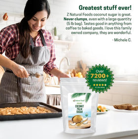 Z Natural Foods coconut sugar dessert topping adds depth to treats.