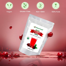Z Natural Foods Cranberry Powder in a bowl with yogurt and fruit