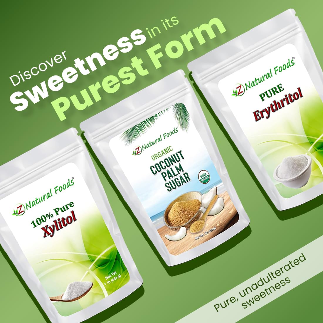 Z Natural Foods erythritol in a mixing bowl, excellent for baking and high‑heat cooking.