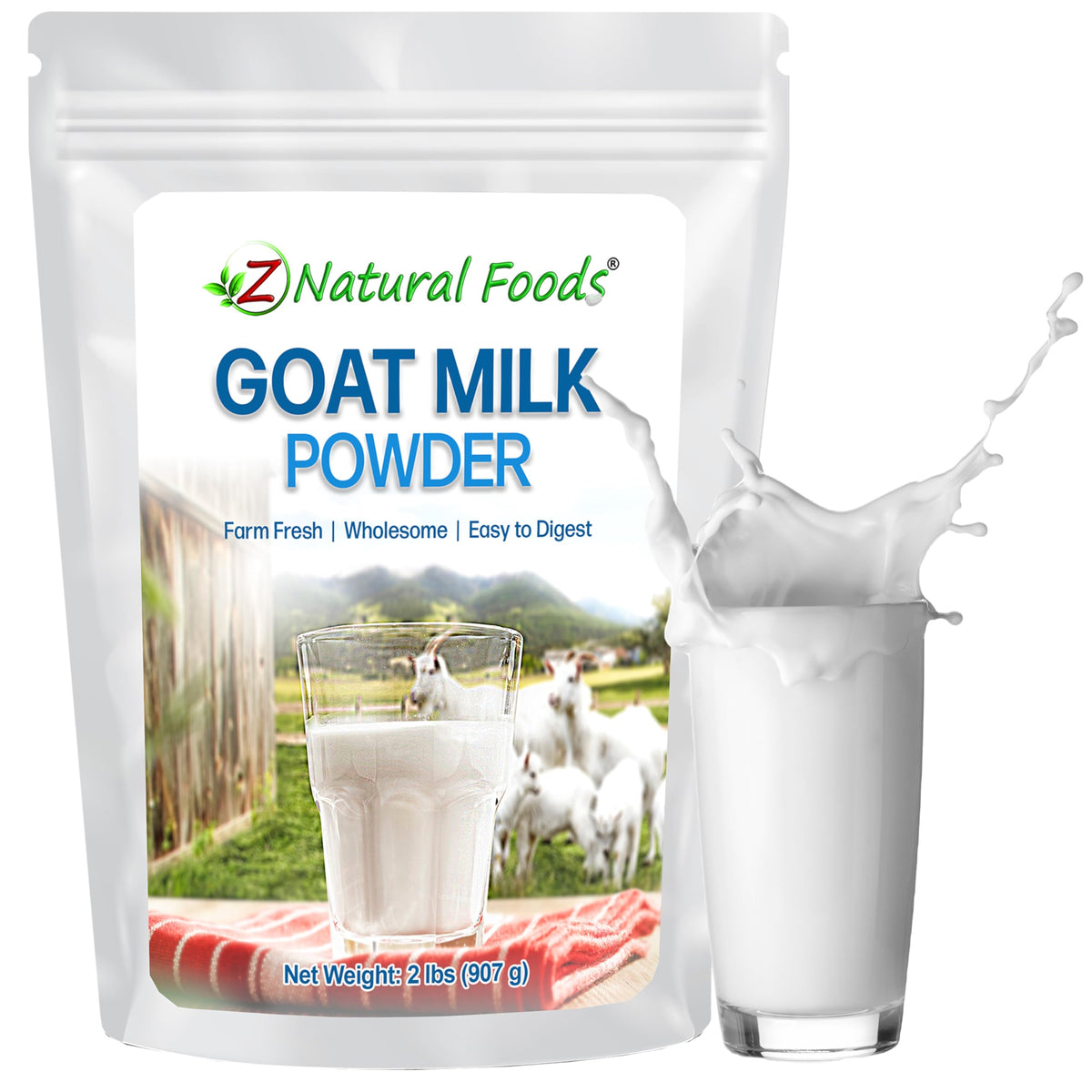 Z Natural Foods Goat Milk Powder 1lb bag for versatile smoothies and recipes